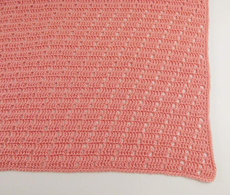 Crochet Baby Blanket 36x36 Infant Girl Blanket Gift Dark Peach Newborn Blanket Soft Baby Boy Blanket