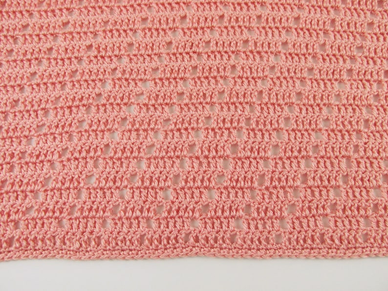 Crochet Baby Blanket 36x36 Infant Girl Blanket Gift Dark Peach Newborn Blanket Soft Baby Boy Blanket