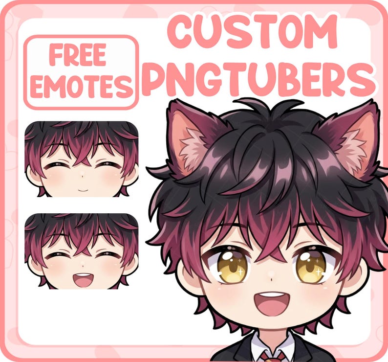 Custom PNGTuber Avatar Commission – Chibi VTuber Model for Twitch, Discord & Content Creators image 4