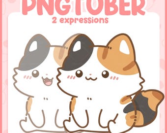 Adorable Chibi Kitty PNGTuber Model – Fun Cat Avatar for Twitch & Discord (Digital Download)