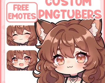 Encargo de avatar PNGTuber personalizado: modelo Chibi VTuber para Twitch, Discord y creadores de contenido.