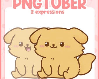 Brown Puppy PNGTuber Model – Chibi Dog Avatar for Twitch & Discord (Digital Download)