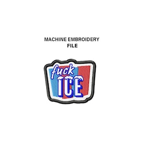 Fck Ice Machine Embroidery Patch FILE