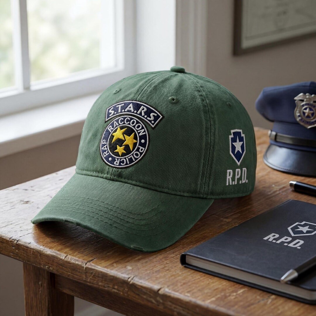 Resident Evil Rpd Cap Embroidered Resident Evil R.P.D. Cap, Resident Evil Hat, Game Cosplay ...