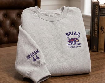 Sudadera personalizada bordada de Briar University, camiseta de Briar U, camiseta de la serie Off Campus, camiseta estilo camiseta de hockey, Graham 44, regalo para amantes de los libros