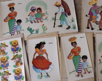 Vintage 1940s 1950s Duro Decals Borders Kitchen Southwest Theme