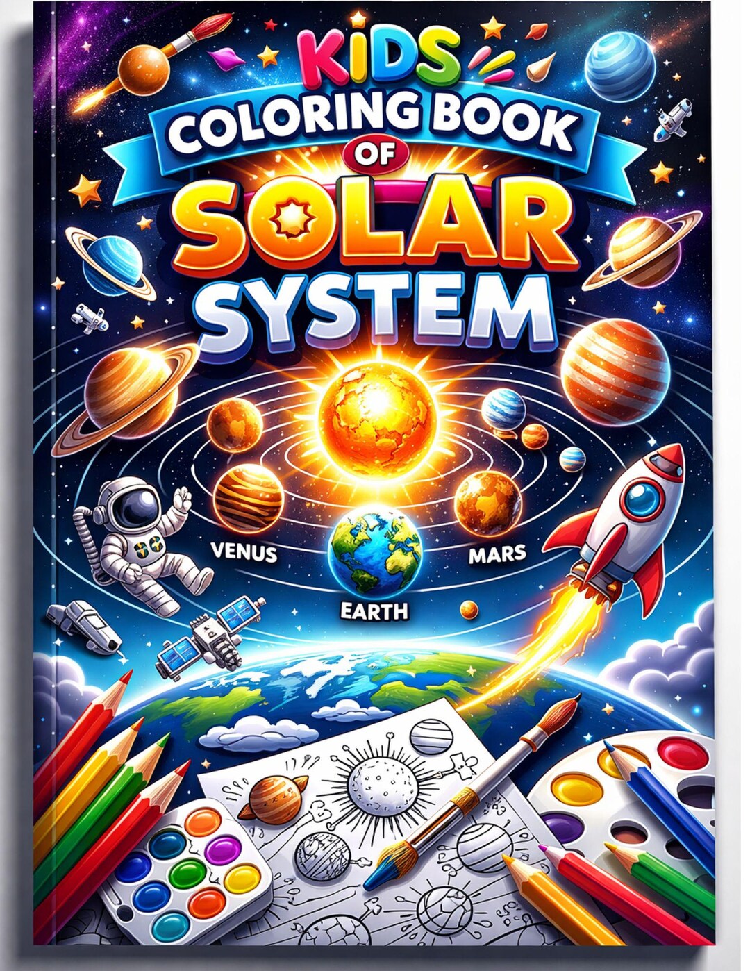Solar System Coloring Book for Kids Ages 4-8 | Planets, Rockets ...