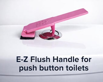 EZ Flush Lever for Push Button Toilets – Easy-Press Flush Aid