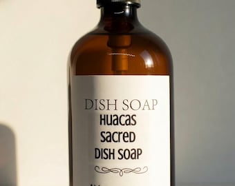 Huacas Sacred Spülmittel | Pflanzliches Spülmittel | Bio-Küchen-Reiniger | Natürlicher effektiver Reiniger