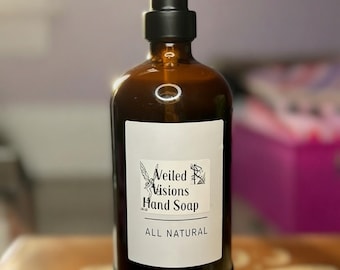 Liquid Hand Soap – Veiled Visions Hand Soap | All Natural Herbal Soap | Vegan | Organic | Gentle Moisturizing Hydrating Formula | Handmade