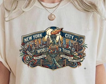 New York City World Tour Soccer T Shirt, Futbol Graphic Tee