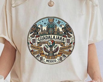 Guadalajara Football Legacy T Shirt, Mexico Soccer Match Day City 2026