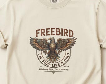 Freebird T Shirt, Eagle Graphic Tee, Freedom Wings Design, Unisex Cotton Shirt