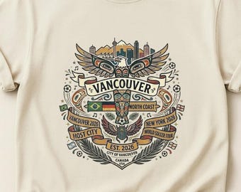 Vancouver World Soccer Tour T Shirt, Vintage Sports Graphic Tee