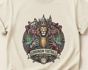 London Football T Shirt, Crown Champions Graphic Tee