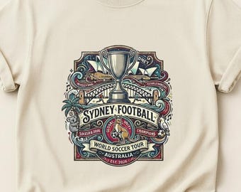 Sydney Football Tour  T Shirt, Australia Sports Graphic Tee