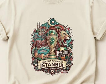 Istanbul Football T Shirt, Meeting of Giants, Soccer Lover Gift