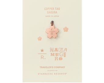 Travelers Notebook Charm, by TF, Starbucks Reserve Roastery Copper Tag Sakura for TN