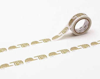 Gold Sloth MT Washi Tape: Japanese Paper, 15mm x 7m