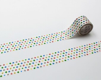 mt Osamu Washi Tape: Multicolor Dot Pattern - Removable Adhesive