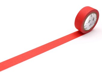 mt Washi Tape Rolle: Matte Red - Dekoratives Papier aus Japan