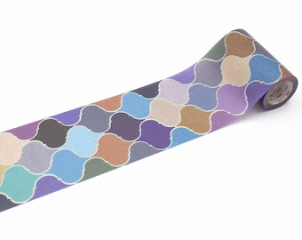 Colorful mt Casa Washi Tape: Thick Tile & Brick Pattern, 7m Roll