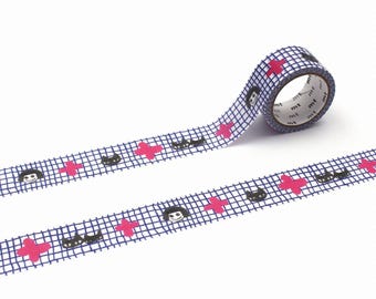 Japanese mt Washi Tape, Cat Pattern, Pink and Black (20mm x 5m)