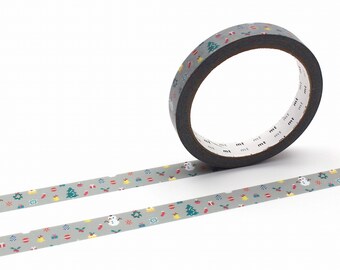Christmas mt Washi Tape: Strong Adhesive, Large Core 15mm x 25m