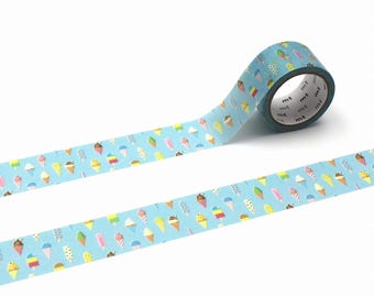Japanisches mt ex Washi Tape, Washi Tape, Eis Design (Blau, 23 mm x 5 m)