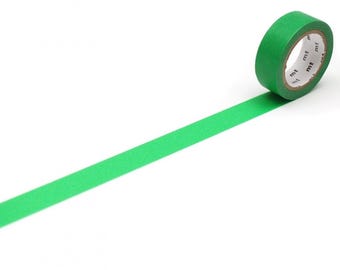 Masking mt Washi Tape: Solid Green Decorative Paper - Easy to Tear & Remove