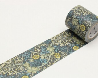 William Morris mt Washi Tape: Algen Muster, Blau und Gelb