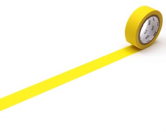 8 rolls MT Washi Tape: Matte Yellow Decorative Masking (15mm)