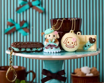 Calico Critters Miniature Doll Figure Keychain charm, Chocomint  DIY Craft Set