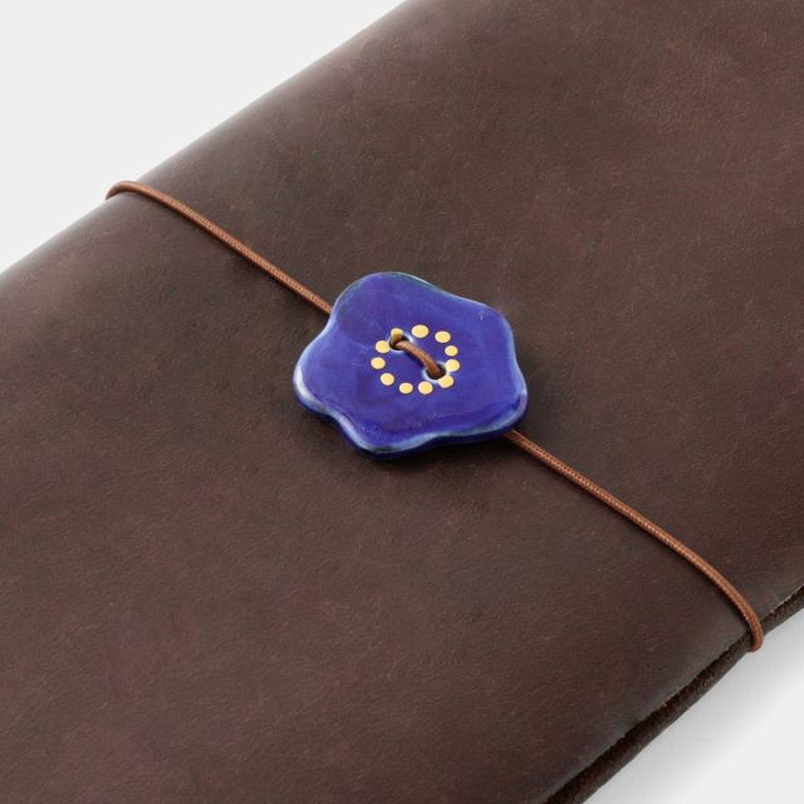 Travelers Notebook Charm, by TF, Customizable TN Diary,Ceramic Hanayura