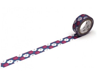 mt x sou Washi Tape: Japanese Floral Design - 15mm Wide, 7m Long