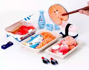Porte-clés en peluche à breloques, série fruits de mer, DIY pour accessoires