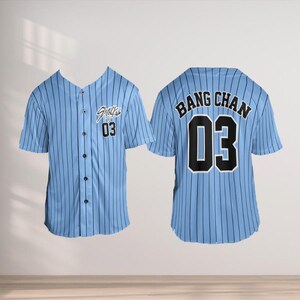 Stray Kids Bang Chan ベースボールシャツ　バンチャン Stray Kids Dominate Baseball Jersey - Etsy