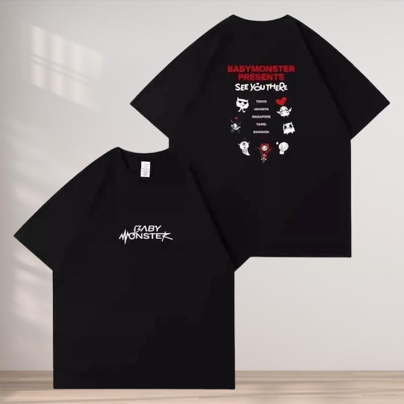 BABYMONSTER See You There T-shirt for Monstiez Baemon Black