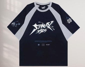 Stray Kids SKZ Camiseta azul de merchandising Conjunto de concierto Kpop para STAY