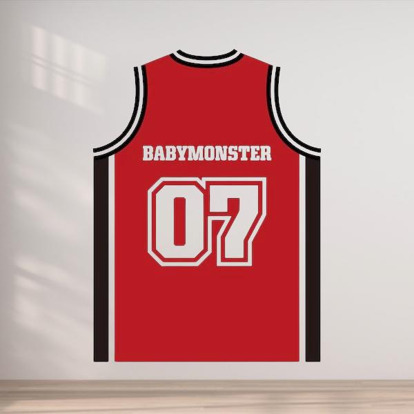 Basketball Jersey for Monstiez Baemon Shirt Red Black White