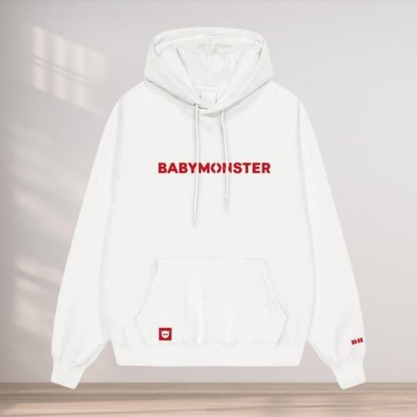 BABYMONSTER モンスターフーディー WHITE（Short） BABYMONSTER ベビモン モンスターフーディー WHITE Short - メルカリ