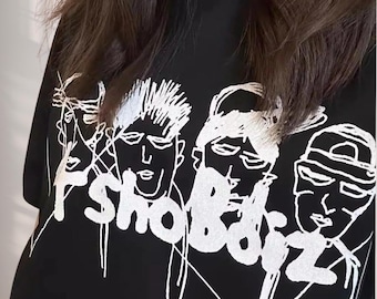 LNGSHOT T-shirt K-pop Boy Group Casualkläder & SHOTTIES Konsertoutfit