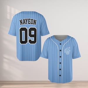 TWICE SANA 12 ベースボールシャツ ネイビー Twice Sana Baseball - Etsy