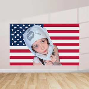 HEARTS2HEART CARMEN American Flag Wall Tapestry Kpop Concert Flag Room Decor