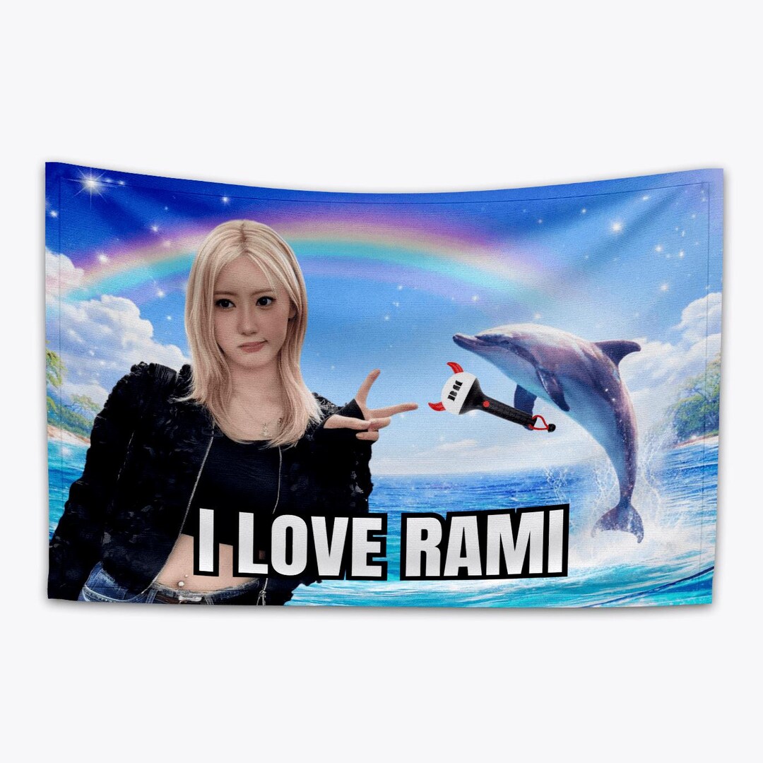 RAMI Dolphin Meme Flag, Kpop Flag, Wall Tapestry, Concert Merch & Gift ...