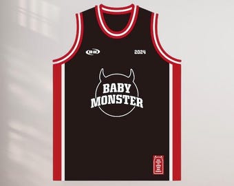 Basketball Jersey for Monstiez Baemon Shirt Red Black White