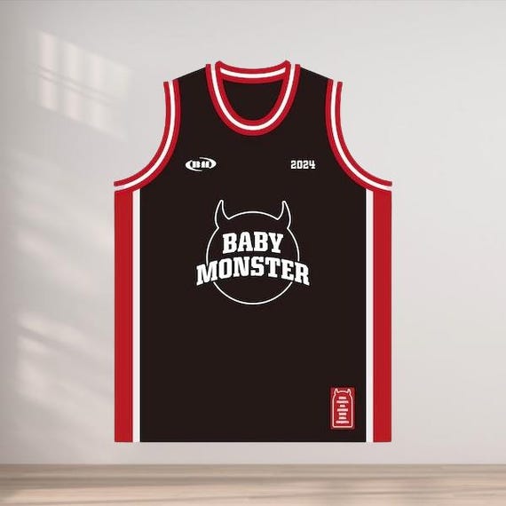 Basketball Jersey for Monstiez Baemon Shirt Red Black White