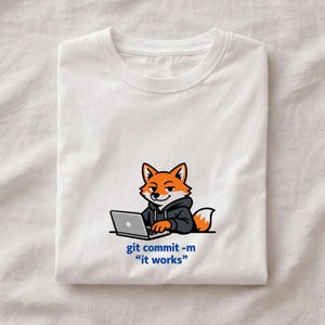 Git Commit -m It Works Meme Shirt, Work Humor Tee, Unisex Cotton Graphic Shirt