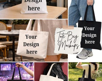 Tote Bag Mockup Template, Editable PSD Template, Product Display