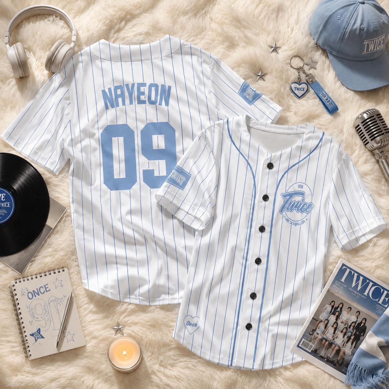 Twice Home9round Baseball Jersey Once Merch Shirt Kpop Concert 